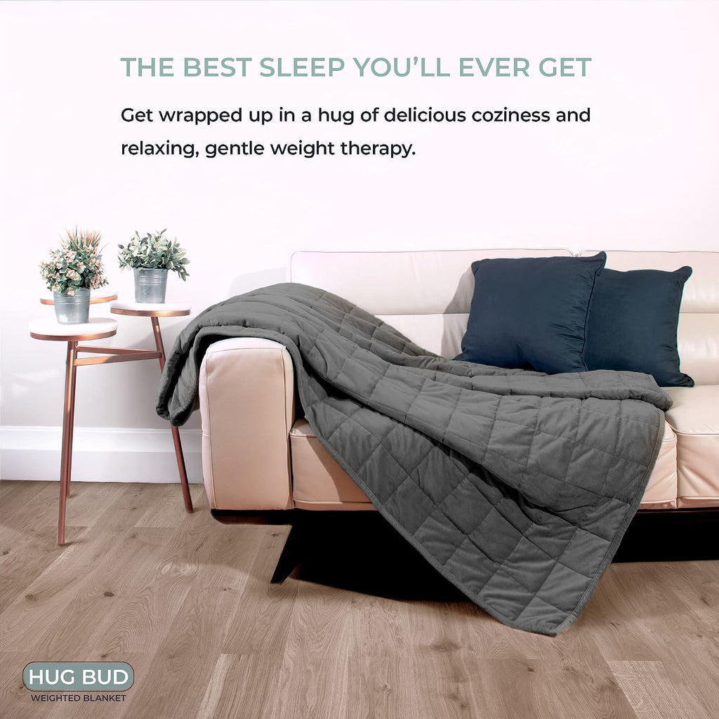 Weighted Blanket - 60" X 80" - 12-lbs - No Cover Required - Fits Queen/King Size Bed - for 90-120-lb Adult - Silky