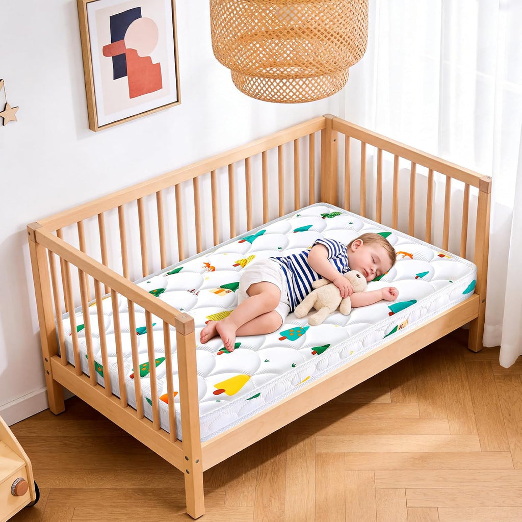 Mini Crib Mattress 38" x 24" x 4"- Firm Support and Comfort Premium Foam,Noiseless and Odorless,Hypoallergenic Mini