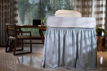 Dorm Bed Skirt for Twin XL Bed|Light Grey Color|36 Inch Drop|100% Clean Microfiber|110 GSM for Maximum