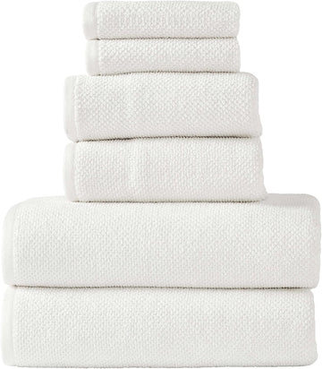 6-Piece Towel Set, 680 GSM, 2 Bath Towels, 2 Hand Towels, 2 Wash Cloths,100% Cotton Premium Quality, Ultra Soft