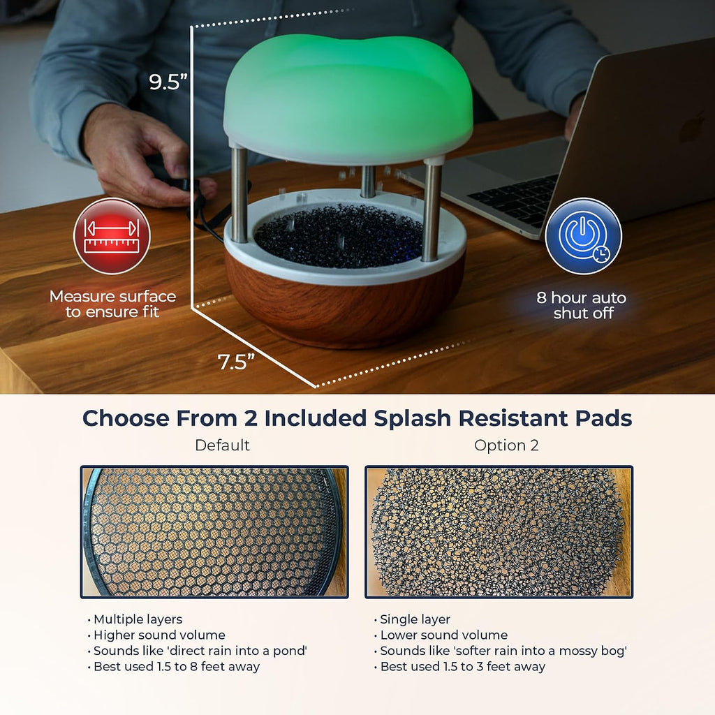 Calming Cloud’ Tabletop Water Fountain Quiet Pump Splash Resistant Zen & Nature Décor Promotes Focus, Stress Relief