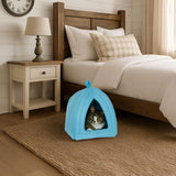 Cat House - Indoor Cat Bed with Removable Foam Cushion
