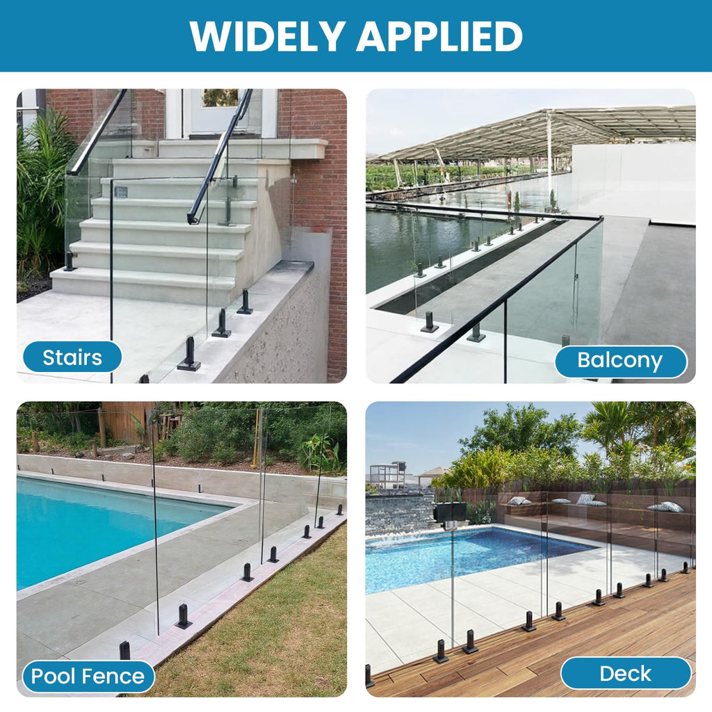 10 PCS Square Glass Railing Spigots