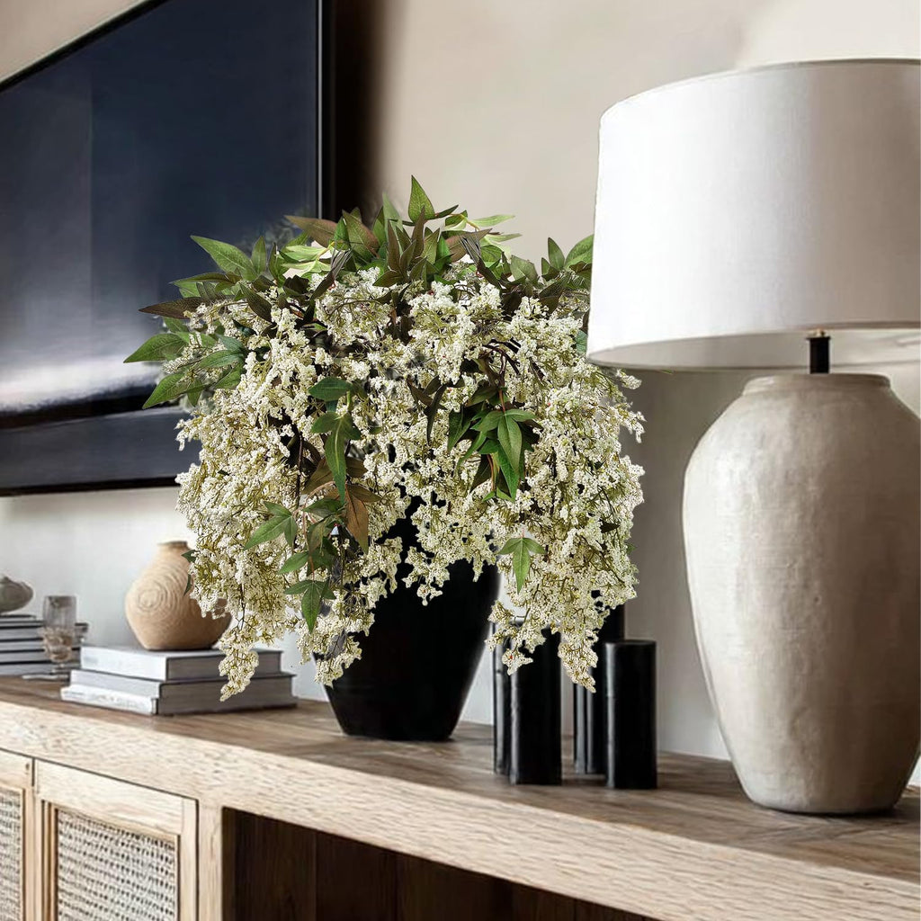 43 Inch Artificial Nandina Berry Stems for Vase, Realistic Faux Berry Spray Faux Fall Branches with Stems for Table