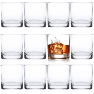 12 Pack 10 oz Rocks Glasses, Old Fashioned Whiskey Glasses