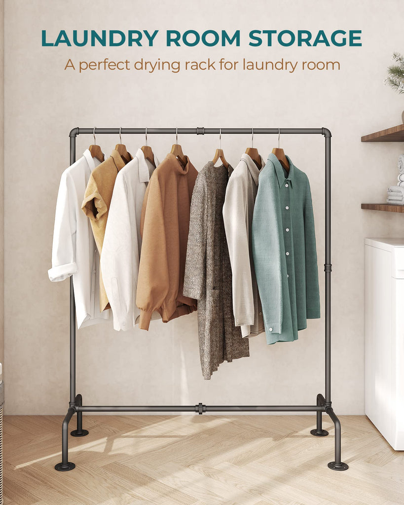 Heavy Duty Clothes Rack, Industrial Pipe Clothing Rack Freestanding