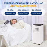 8000 BTU Portable Air Conditioner with Heating Functionality, 4-in