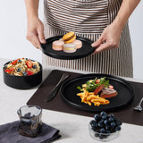 Stoneware Dinnerware Sets, 12-Piece Plates and Bowls Dish Set for 4, Kitchen Modern Dinning Ware