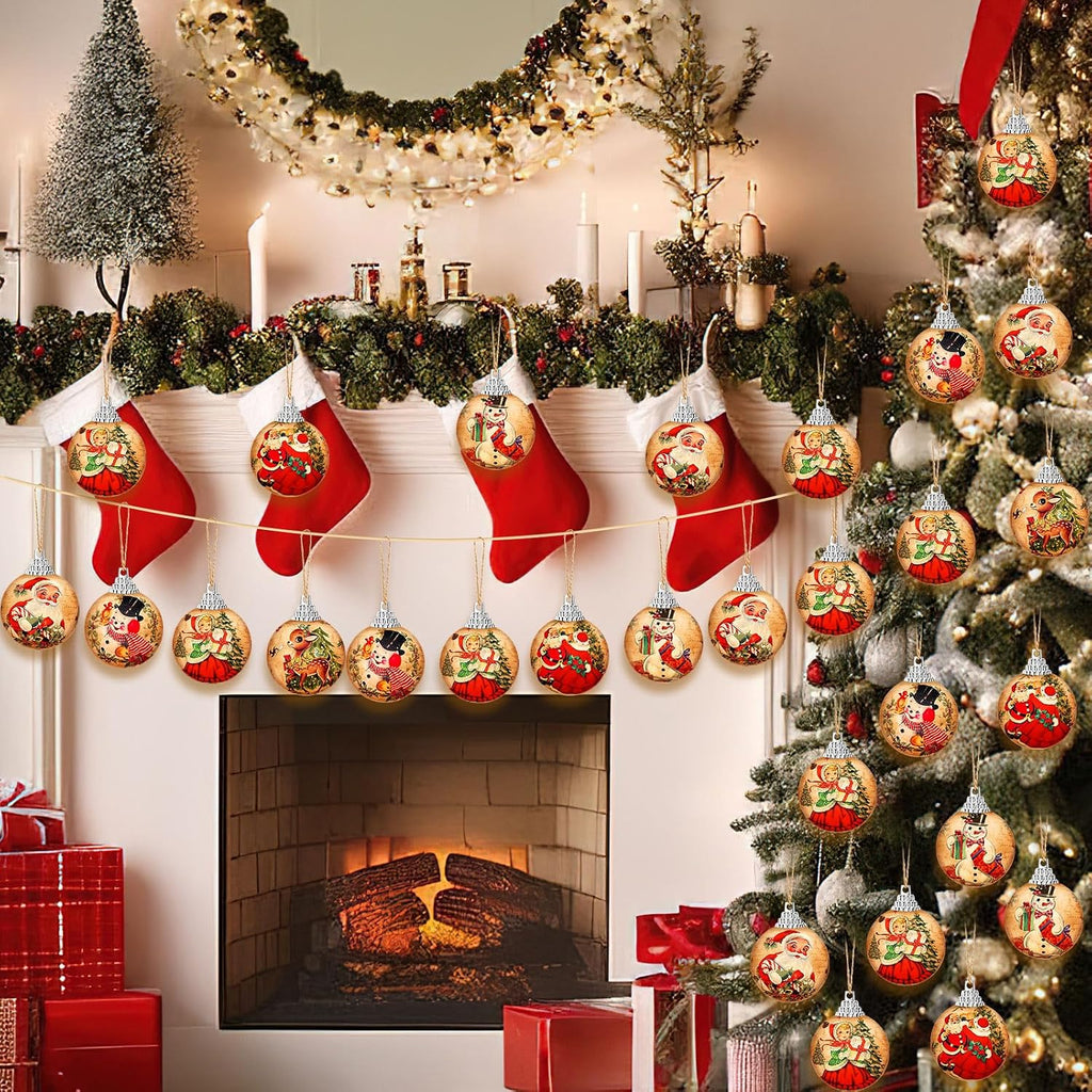 Christmas Tree Ball Ornaments - Set of 16