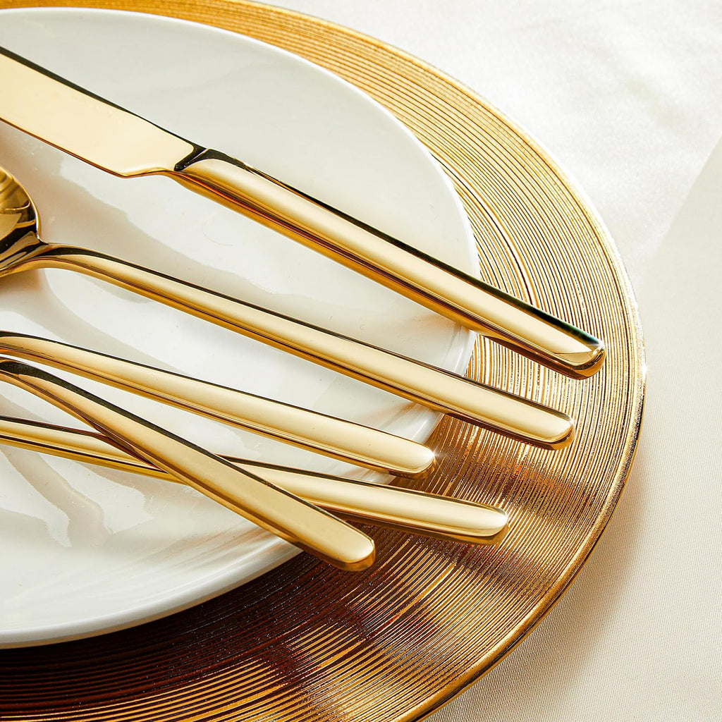 Gold Silverware Set, 40-Piece Flatware Cutlery Set for 8