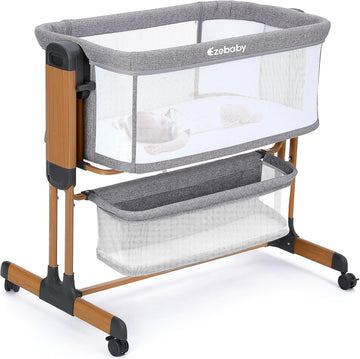 3-in-1 Baby Bassinet, Rocking Baby Bassinets Bedside Sleeper, Adjustable Portable Crib for Newborn Infant with Wheels