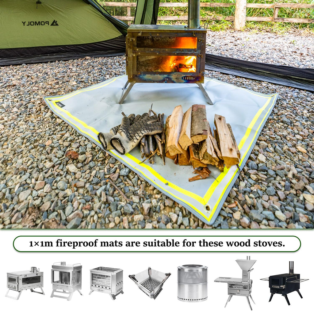 Fire Pit Mat, Fireproof Mat Visible at Night-Great for Deck Fire Pit Base, Patio Fire Pits Pad for Outdoor Wood