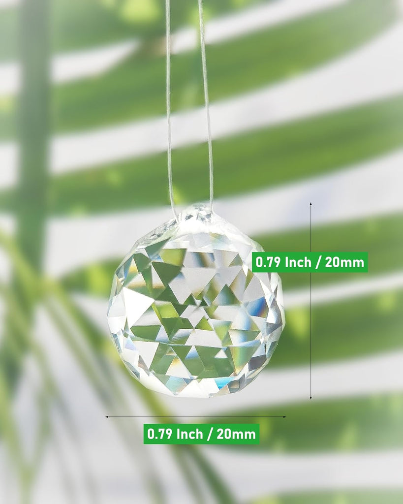 20 Pack Rainbow Prism Suncatcher, Crystal Ball Rainbow Maker Pendant