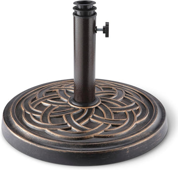 Adjustable Patio Umbrella Stand, Black, 22 Pounds