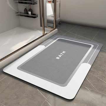 Bath Mat-Bathroom Mat Rug Non Slip Super Absorbent Stain Resistant Quick Dry Thin Bath Rug-Bath Mats Floor Bathtub