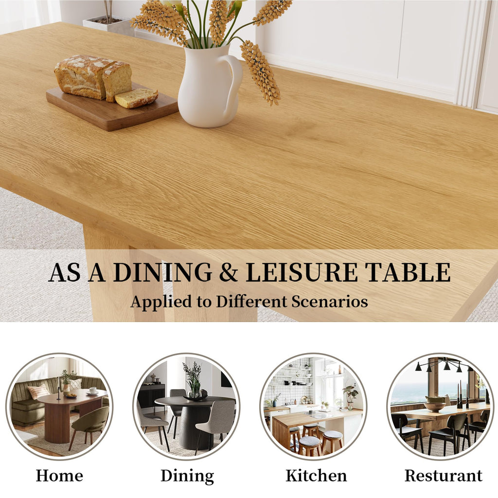Modern Dining Table, 46'' Oak Table