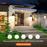 Gooseneck Outdoor Light Fixtures, 2-Pack Farmhouse Barn Lights for Porch