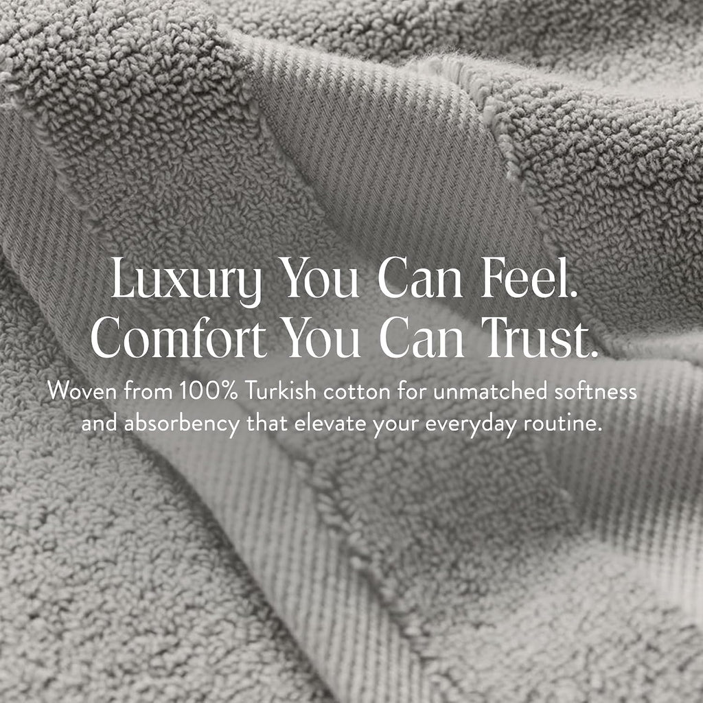 100% Turkish Cotton Bath Towels Spa-Quality Cotton - Set of 4, White