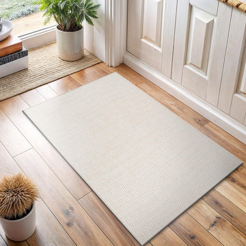 Easy Jute Rugs 2x3 White Color Living Room Indoor Outdoor Door Mat for Farmhouse Patio and Kitchen R