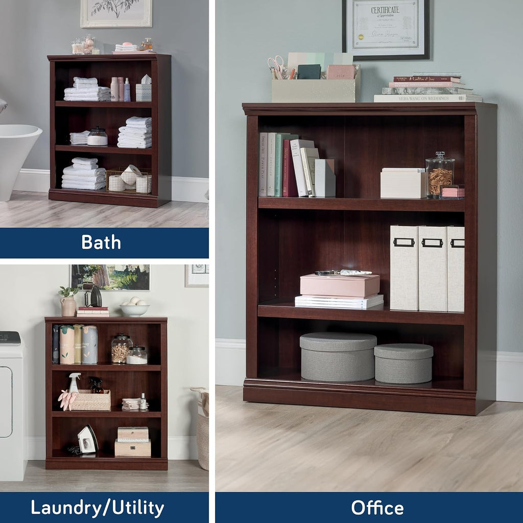 Miscellaneous Storage 3-Shelf Bookcase/ Book shelf, Select Cherry finish