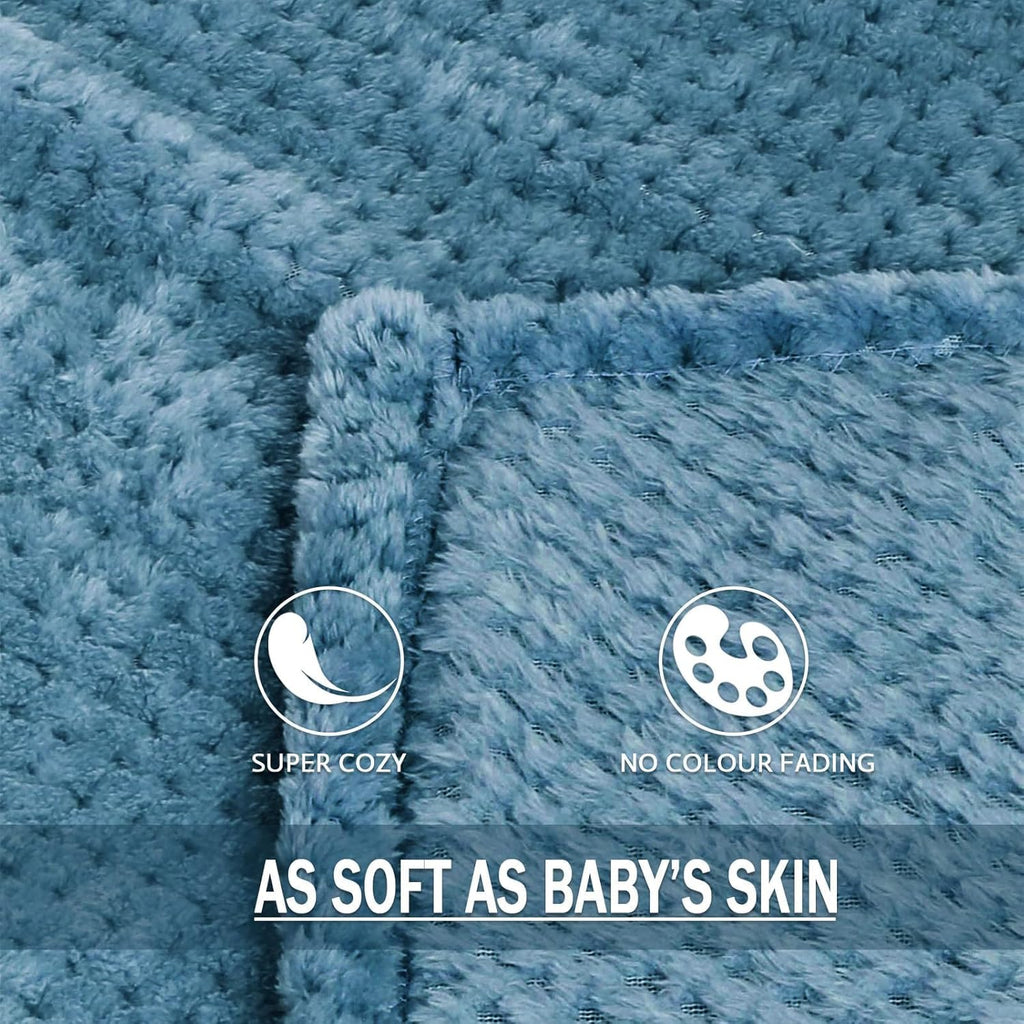 Fleece Throw Blanket Extra Large, Super Soft and Warm Blankets, Cozy, Fuzzy and Lightweight (Slate Blue, 50x70 Inches)