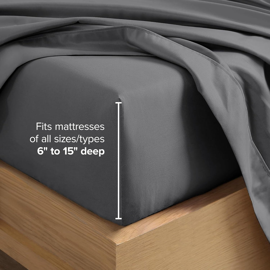 Sheet Set - 1800 Ultra-Soft Microfiber Bed Sheets - Double Brushed - Deep Pockets - Easy Fit - 4 Piece Set