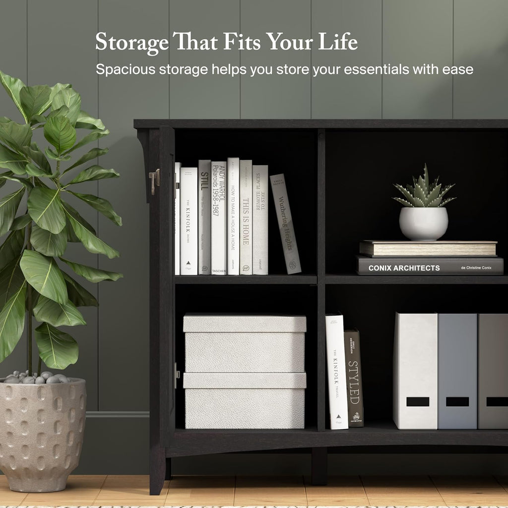 Home Salinas Accent Storage Cabinet with Doors in Vintage Black