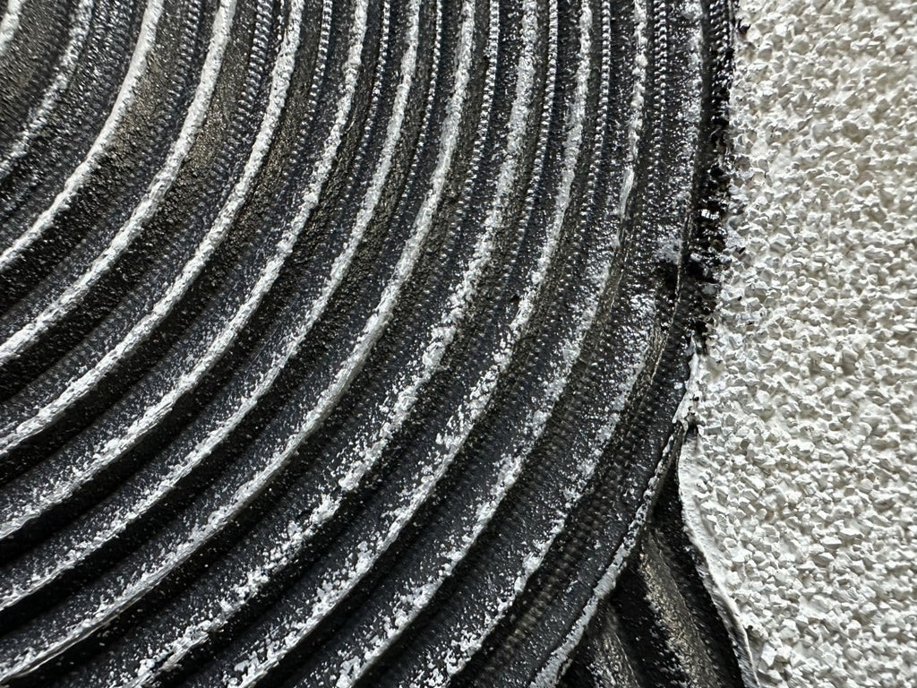 Grey and Black Abstract Textured Wall Art, Hand-Painted 3D Oil Paintings on Canvas Wall Art 40x28 inch Contemporary