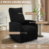 SearchI Recliner Chair Cover Jacquard Chair Covers 4 Piece