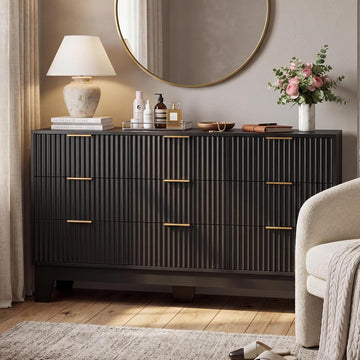 9 Drawer Dresser , Fluted Dresser