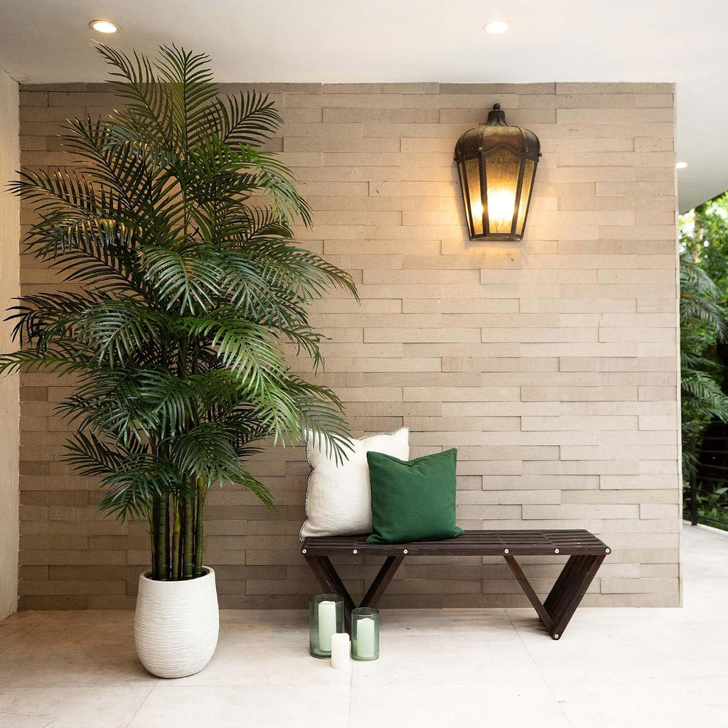 8 ft UV-Resistant Artificial Areca Palm Tree with Pot