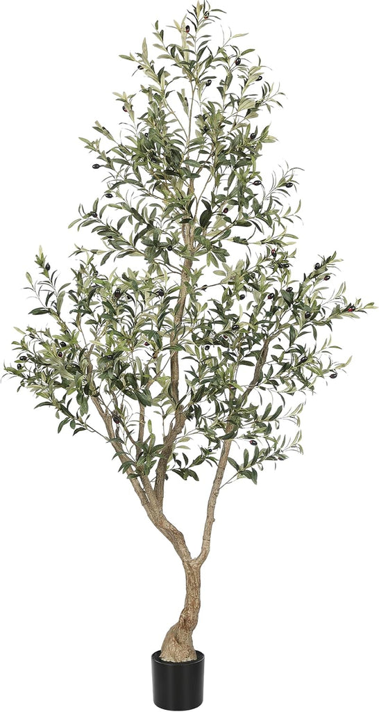 7FT Olive Trees Artificial Indoor - Thick Trunk & Lifelike Fruits