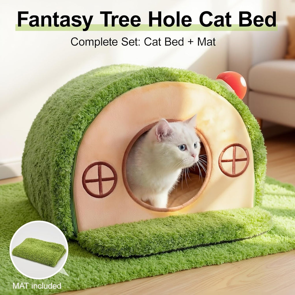Cat Bed for Indoor Cats - Cute Cat Bed Cave