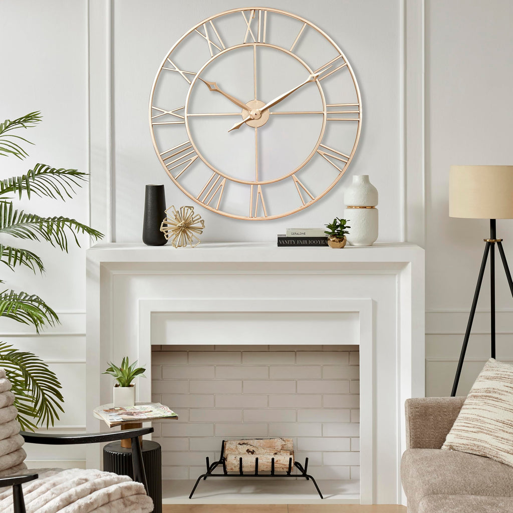 Large 30 Inch Gold Wall Clocks Decor