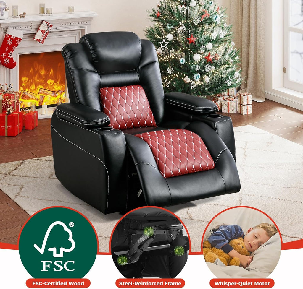 ANJ Electric Power Recliner Chair with Adjustable Powered Headrest