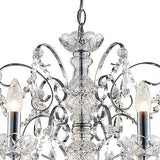 6-Lights Crystal Chandelier Crystals Raindrop Chandelier,Modern Crystal Pendant Light Fixture Modern Chandelier for Bedroom,Living Room,Dining Room,H22 X D24,Chain Adjustable A100-B07DPLPN3J