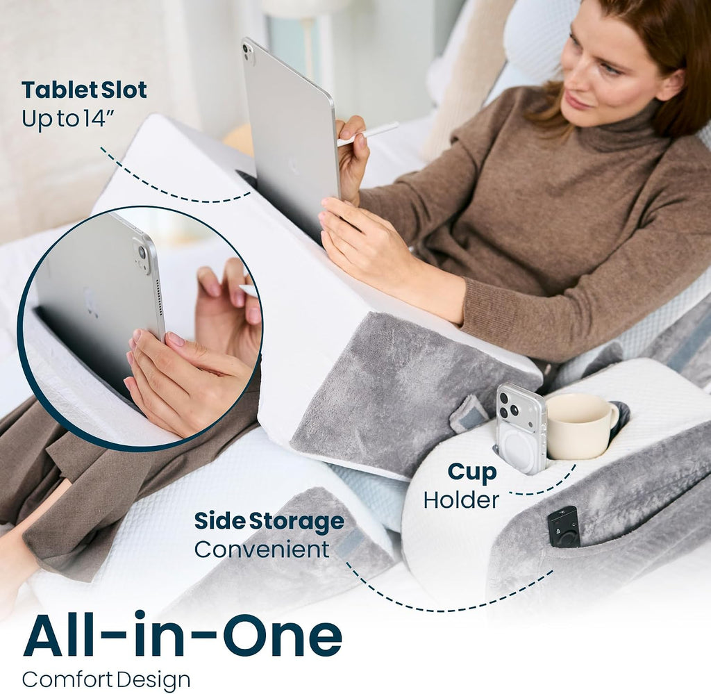 9-Piece Orthopedic Wedge Pillow Set - Memory Foam for Back & Leg Support | Post-surgery & acid reflux support | Sit