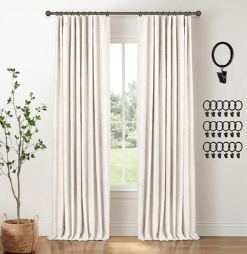 100% Black Out Curtain 120 Inch Long Blackout Curtains