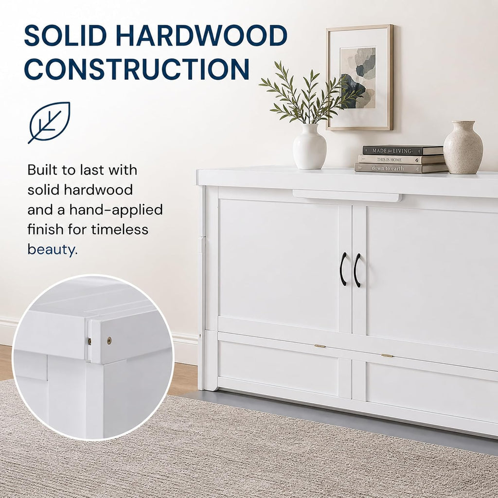 Murphy Cube Cabinet Bed (White, Queen)