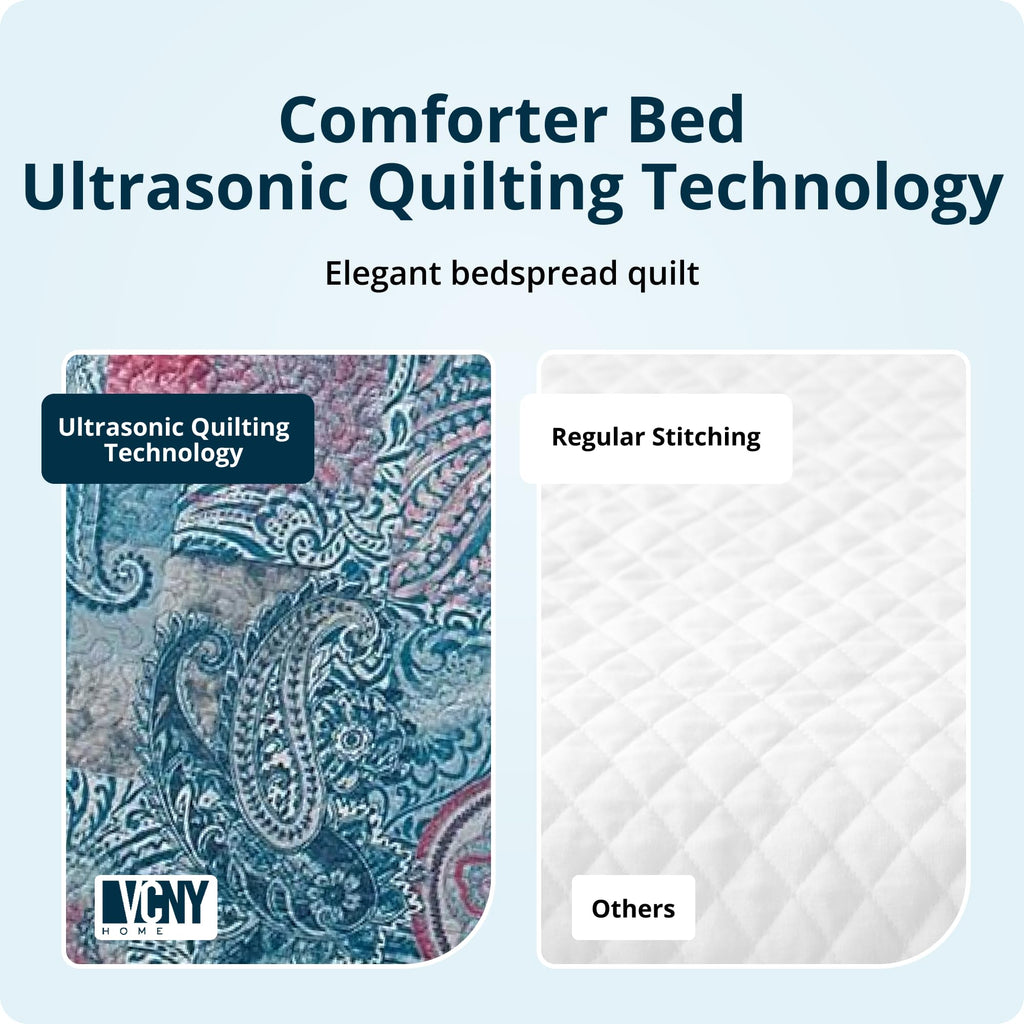 Ava Paisley Quilt Set, 3-Piece