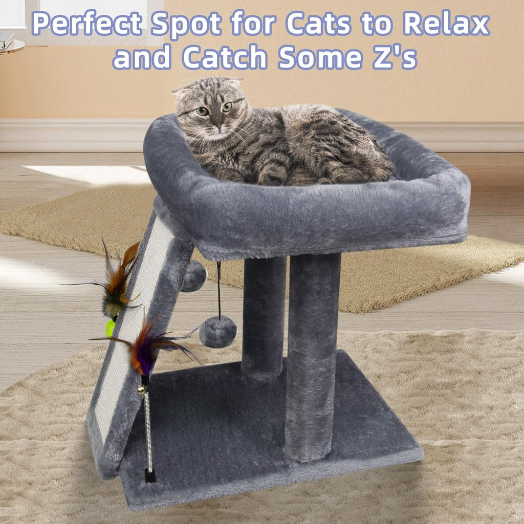 Cat Tree Tower with Cat Scratching Post for Indoor Cats