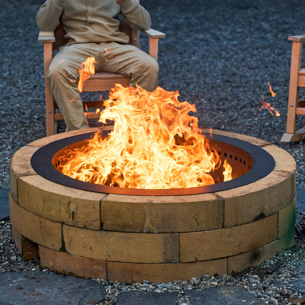 36" Smokeless Metal Fire Pit Ring, 30" Inner Steel Insert