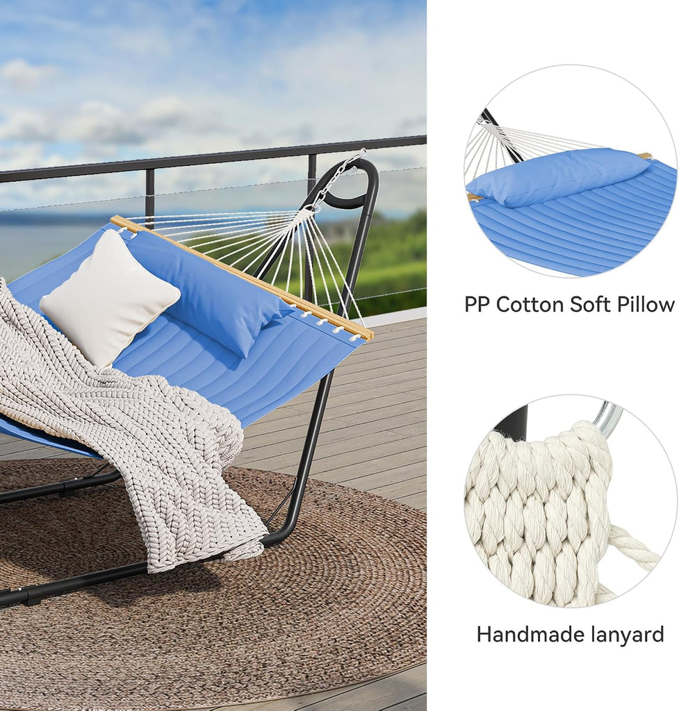 Hammock with Stand Included Hammock Heavy Duty Hammocks 12FT Waterproof Portable Hammock with Pillow Storage Bags