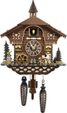 Cuckoo Palace German Cuckoo Clock - The Brotzeit House - with Quartz Movement - 10.3 inches high - Black Forest Clock