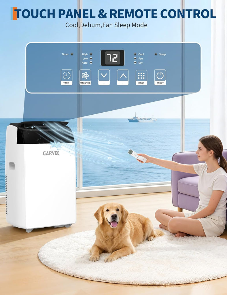 14000 BTU Portable Air Conditioner, 3-in-1 Indoor AC Unit with Cooling, Dehumidifier, Fan, 24-Hour Timer