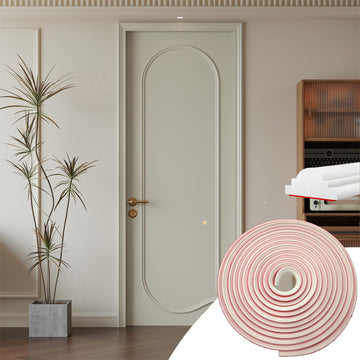 20FT Peel and Stick Door Trim, Flexible TPE Molding for Door Makeover