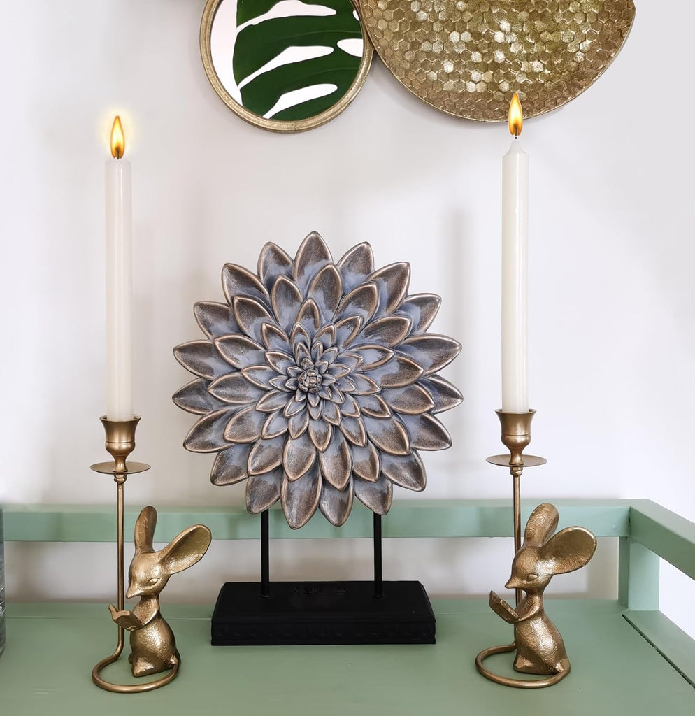 Mouse Reading Taper Candle Holders, Creative Animal Candlestick Holders, Centerpiece Table Decorative Candlelight