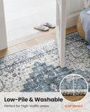 2x6 Washable Runner Rug, Low-Profile Kitchen Rugs with Non-Slip Backing & Durable Edge Binding, Vint