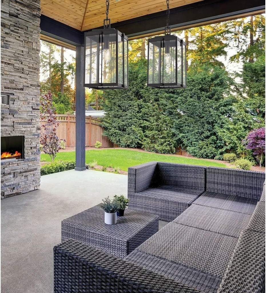 Transitional One Light Outdoor Hanging Lantern from Oakland Collection Dark Finish, Powder Coat Bronze