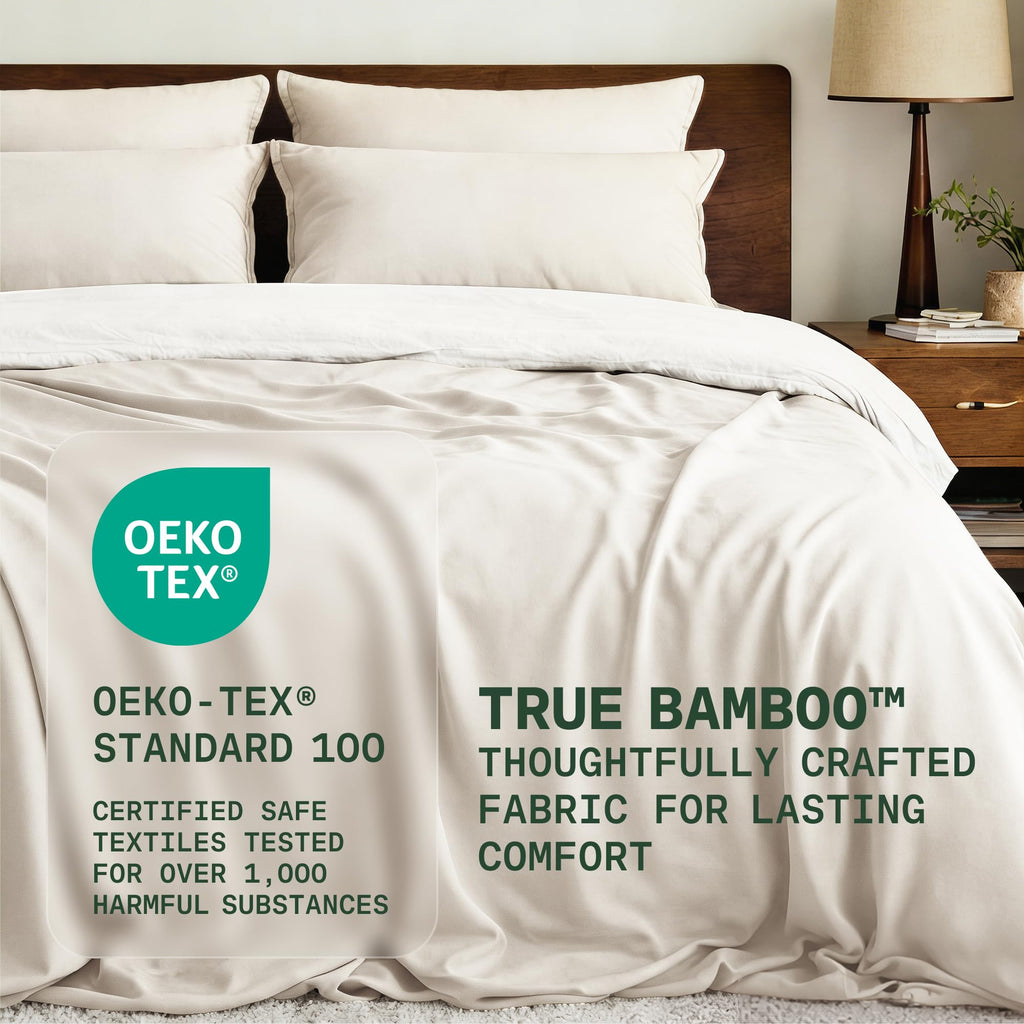 Sheets Set King Size - Silky Soft & Cooling - Light Beige